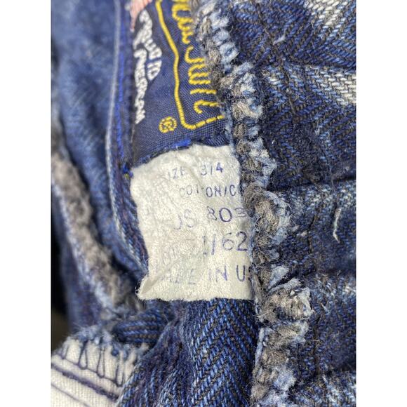 Vtg Panhandle Slim Jeans Womens 3/4 Acid Wash Pleated Ruffle Rodeo Cowgirl USA - Picture 13 of 13